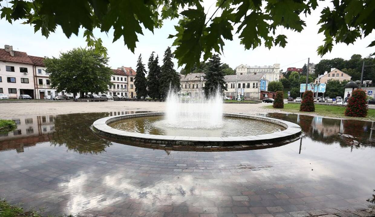Po lietaus apsemtas Kauno senamiestis