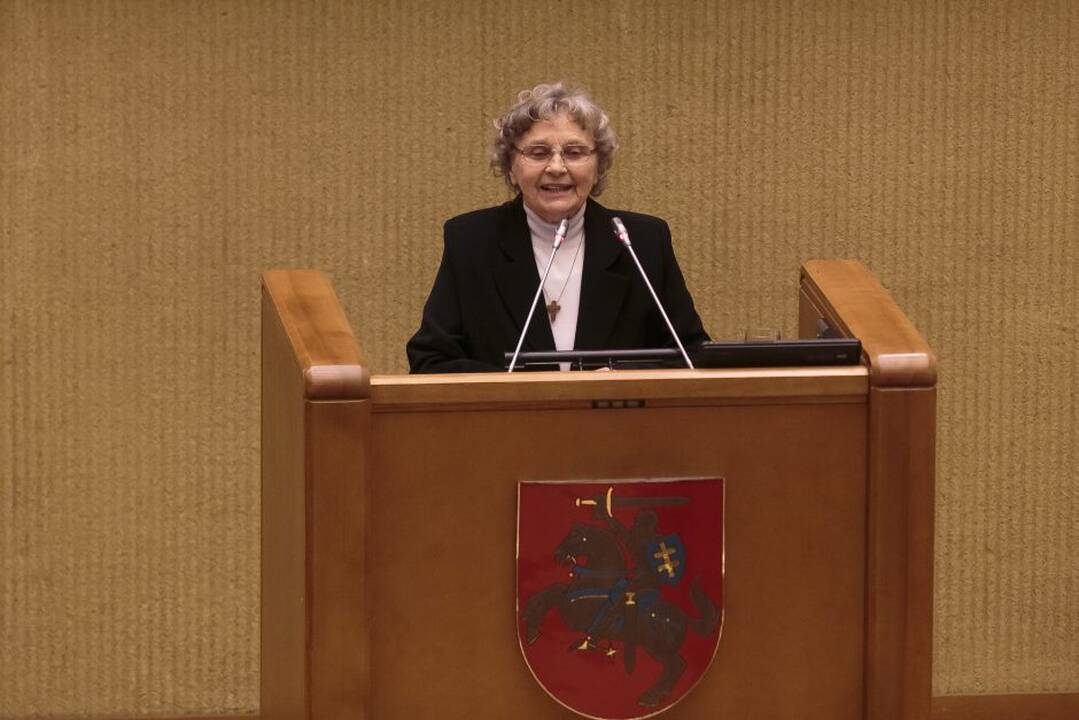 N. Sadūnaitei įteikta Laisvės premija