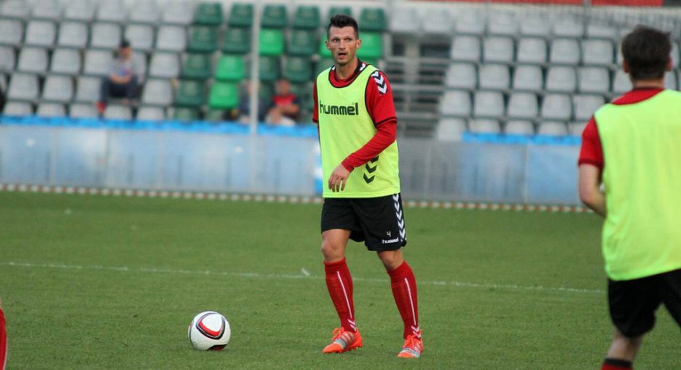 Lietuvos futbolo rinktinės treniruotė prieš mačą su estais