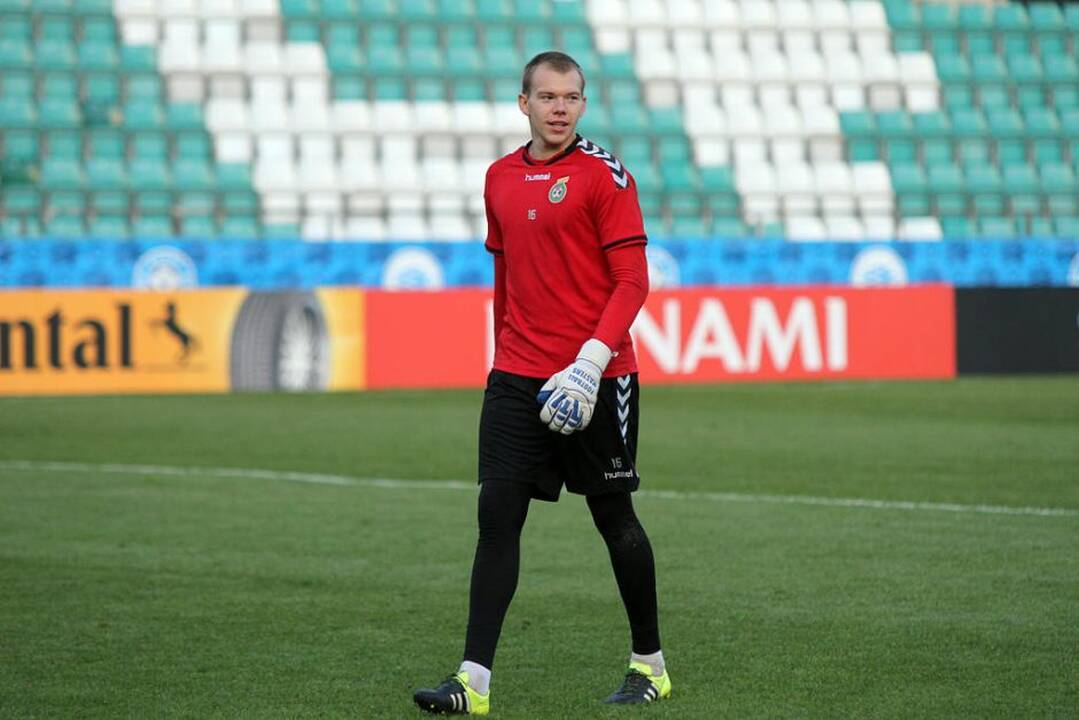 Lietuvos futbolo rinktinės treniruotė prieš mačą su estais