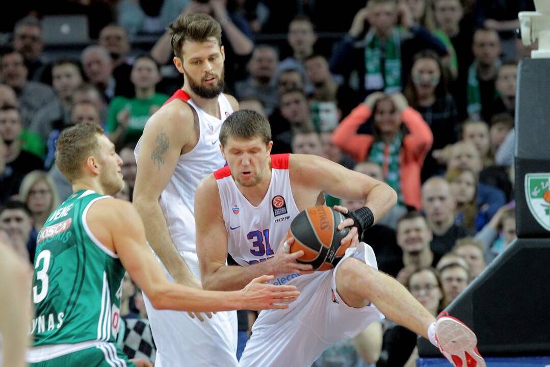 Eurolygoje Kauno „Žalgiris“ skaudžiai pralaimėjo Maskvos CSKA.
