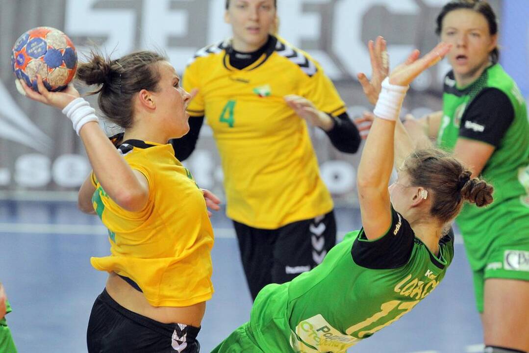 Lietuvos rankininkės Kaune pralaimėjo baltarusėms Europos čempionato atrankos rungtynes 21:29.