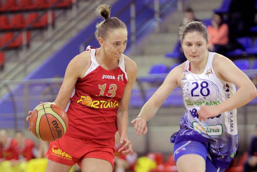 Lietuvos moterų krepšinio lygos ketvirtfinalis Kauno r. „Hoptrans-Sirenos“ – Klaipėdos „Fortūna“ 70:58.