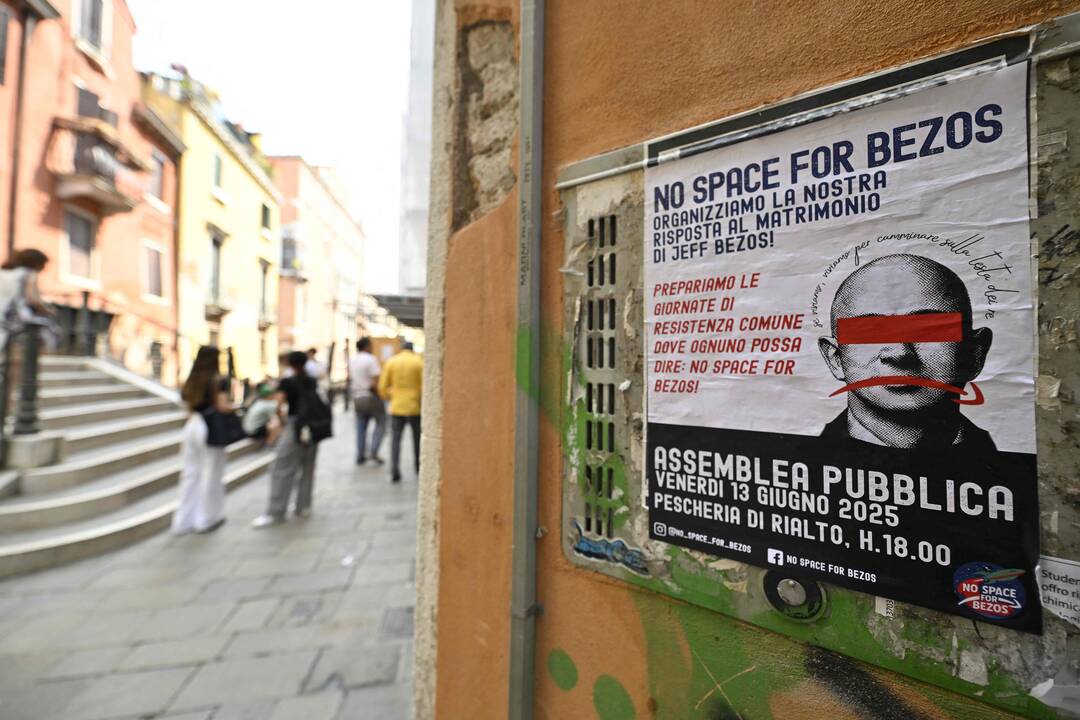 Venecijoje kyla protestai prieš vieno turtingiausių planetos žmonių vestuves