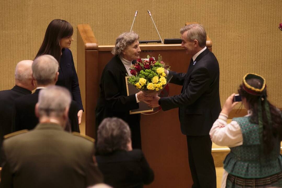 N. Sadūnaitei įteikta Laisvės premija