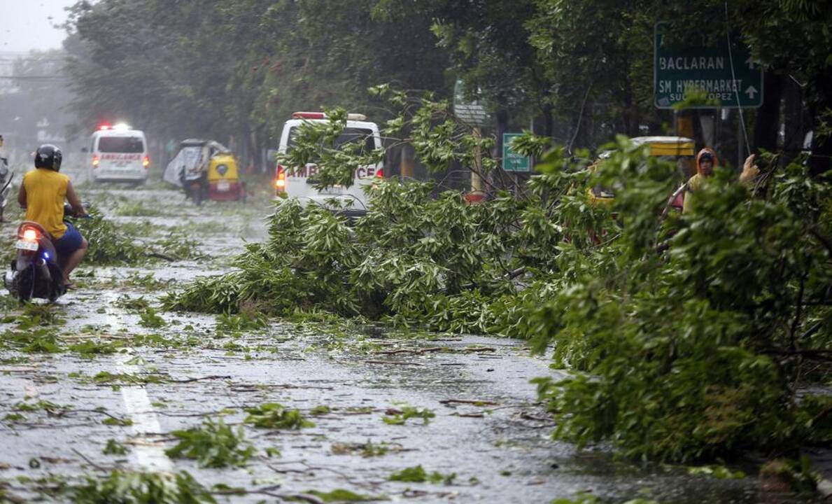 Filipinų sostinę paralyžiavo taifūnas