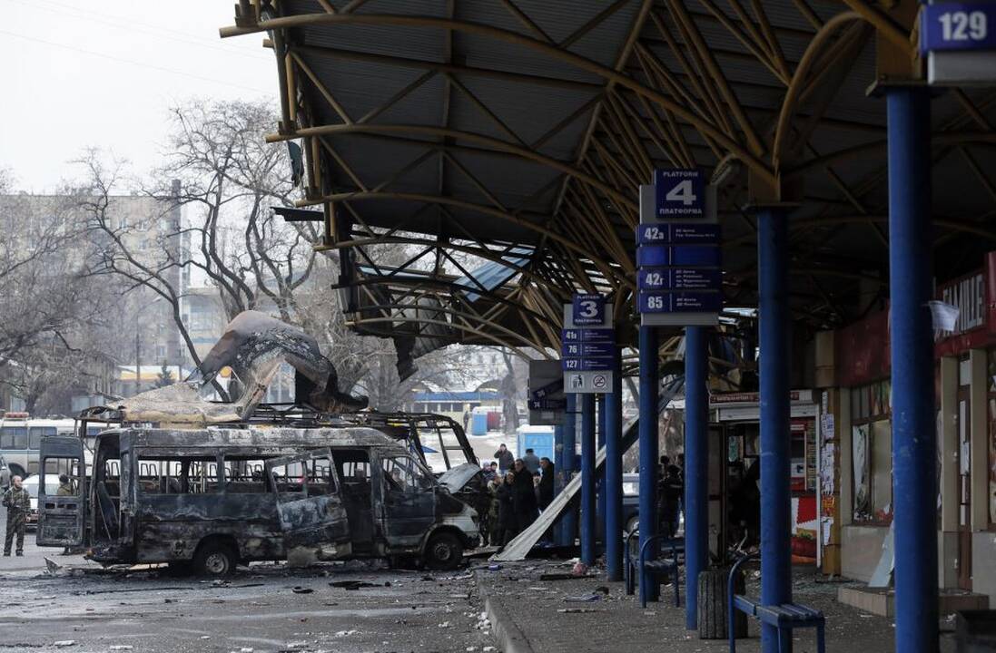 Karo taikinys Donecke – autobusų stotis
