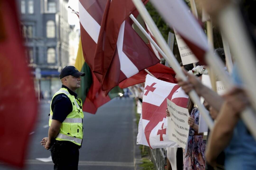 Rygoje - protestas prieš pabėgėlius 
