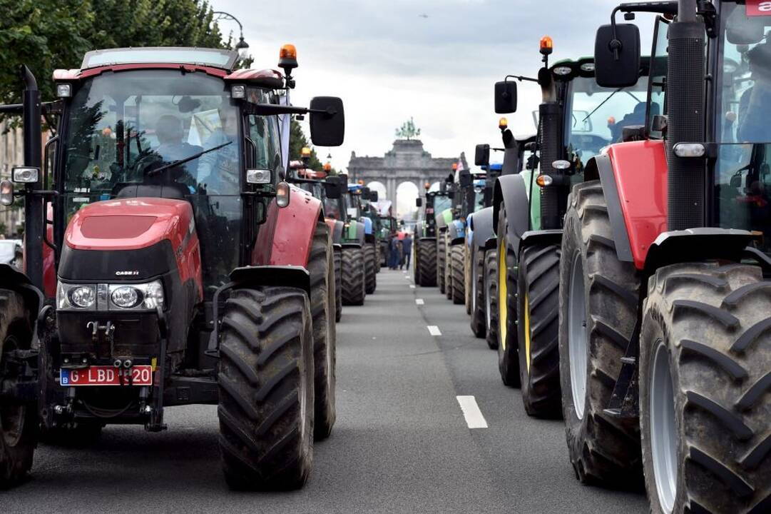 Briuselyje protestavo žemdirbiai