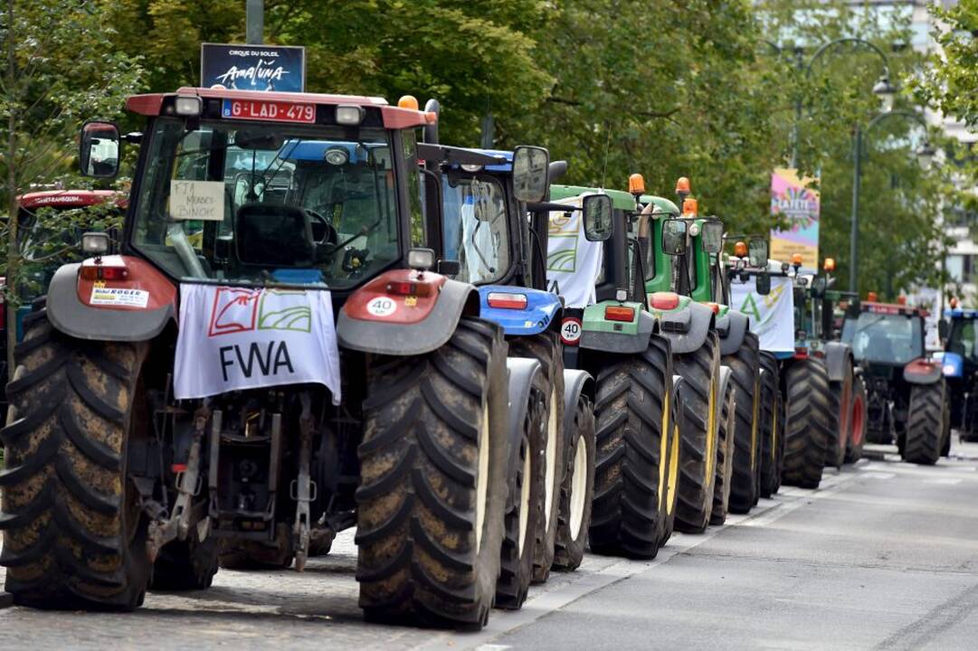 Briuselyje protestavo žemdirbiai