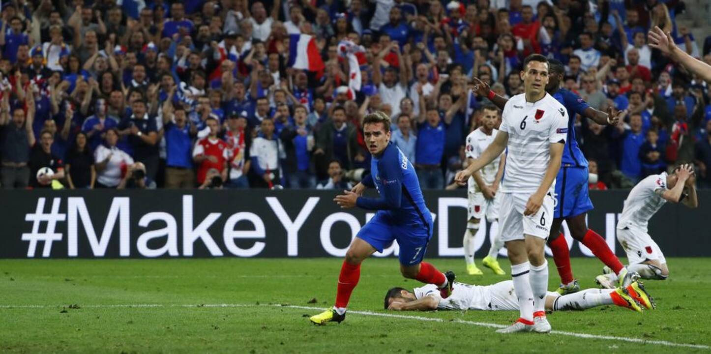 Euro 2016: Prancūzija - Albanija 2:0