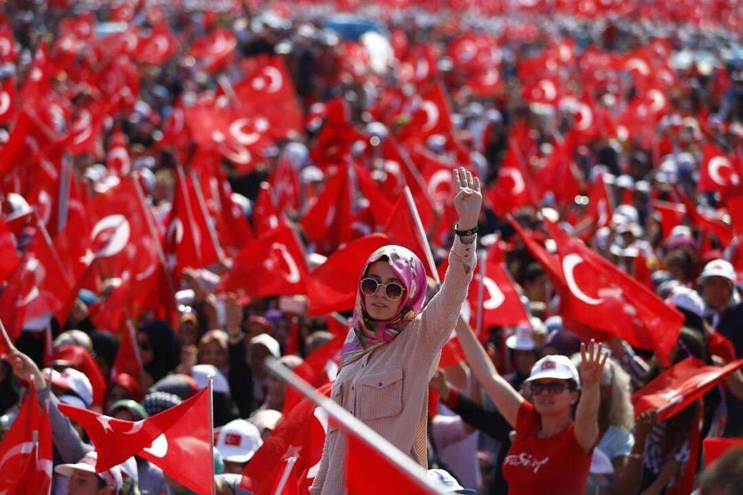 Mitingas už demokratiją Turkijoje