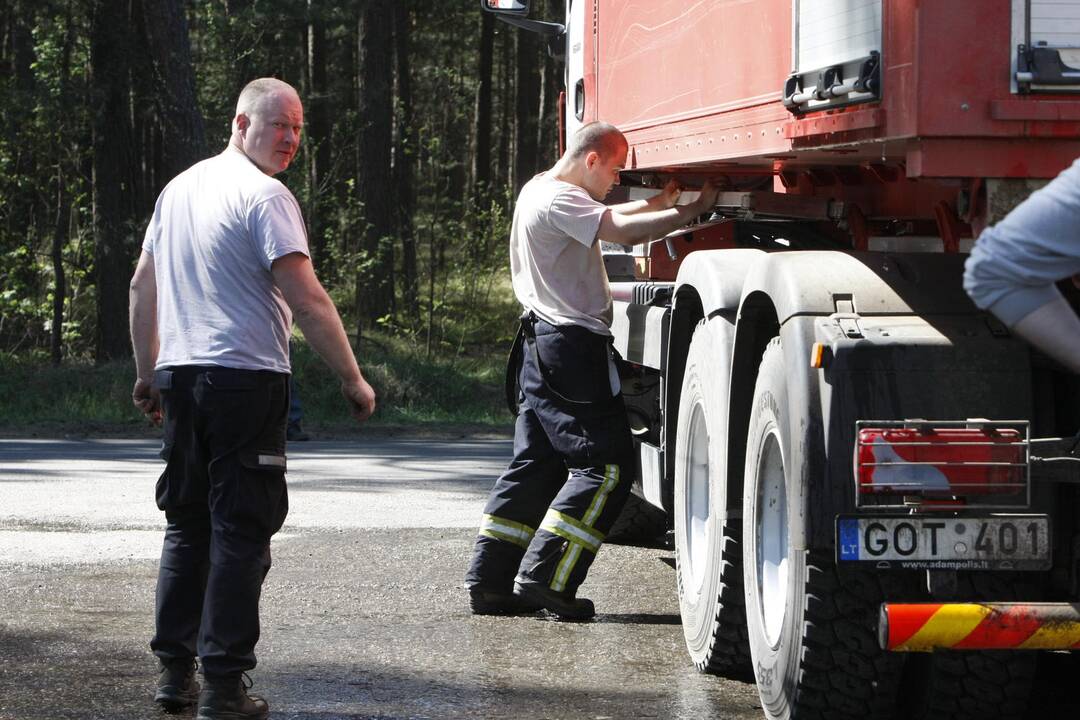 Kuršių nerijos gaisrą sutramdė gausios ugniagesių ir kariškių pajėgos