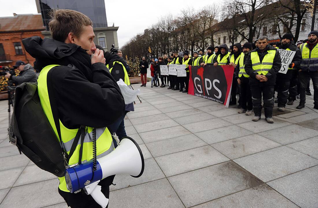 S. Dariaus ir S. Girėno stadioną stačiusių turkų protesto akcija