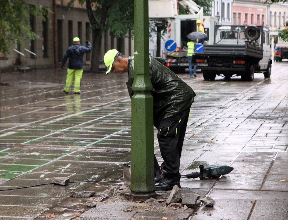 Darbų įkarštis prasideda ir likusioje Vilniaus gatvės dalyje