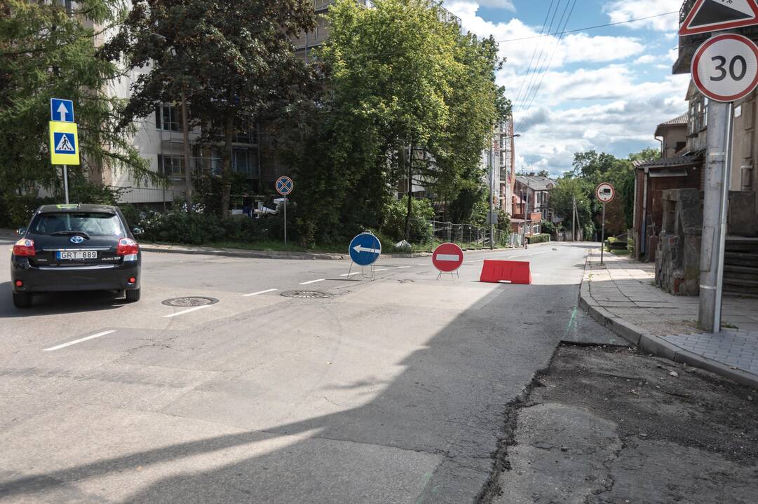 Žemaičių gatvės kalno nuošliauža