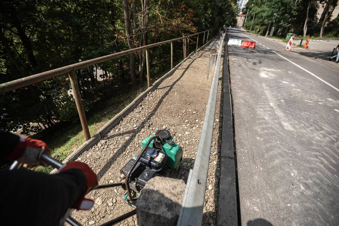Žemaičių gatvės kalno nuošliauža