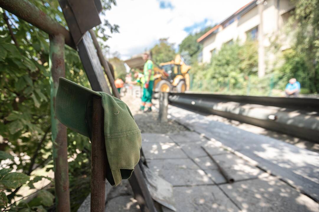 Žemaičių gatvės kalno nuošliauža