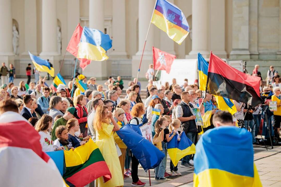 Diskutavę apie ES, NATO ir Ukrainos vėliavų iškėlimą, parlamentarai pasigedo Vilniaus vėliavos