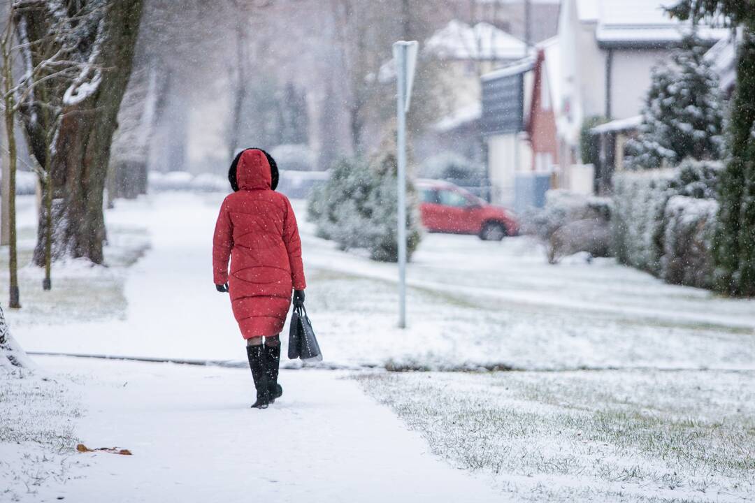 Kaunas sulaukė pirmojo sniego