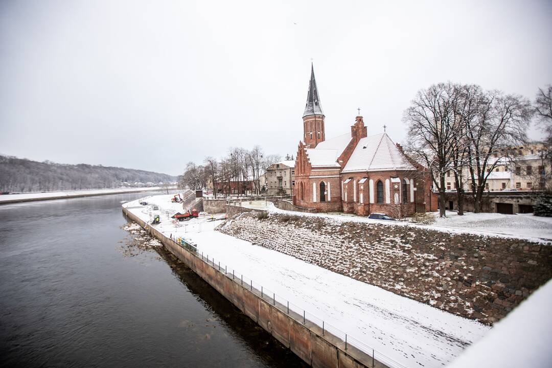 Kaunas sulaukė pirmojo sniego
