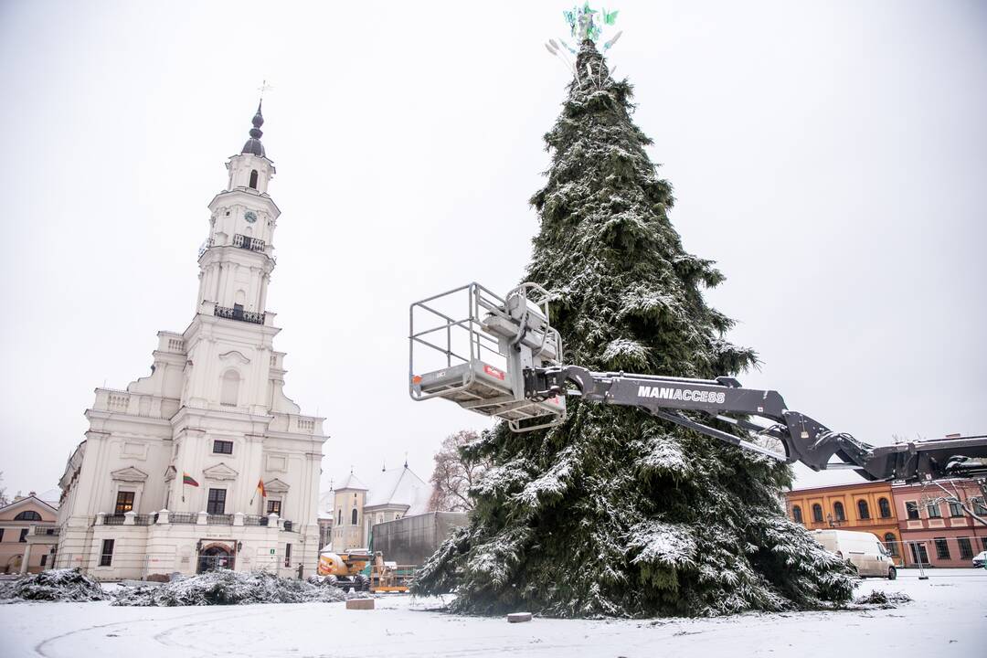 Kaunas sulaukė pirmojo sniego