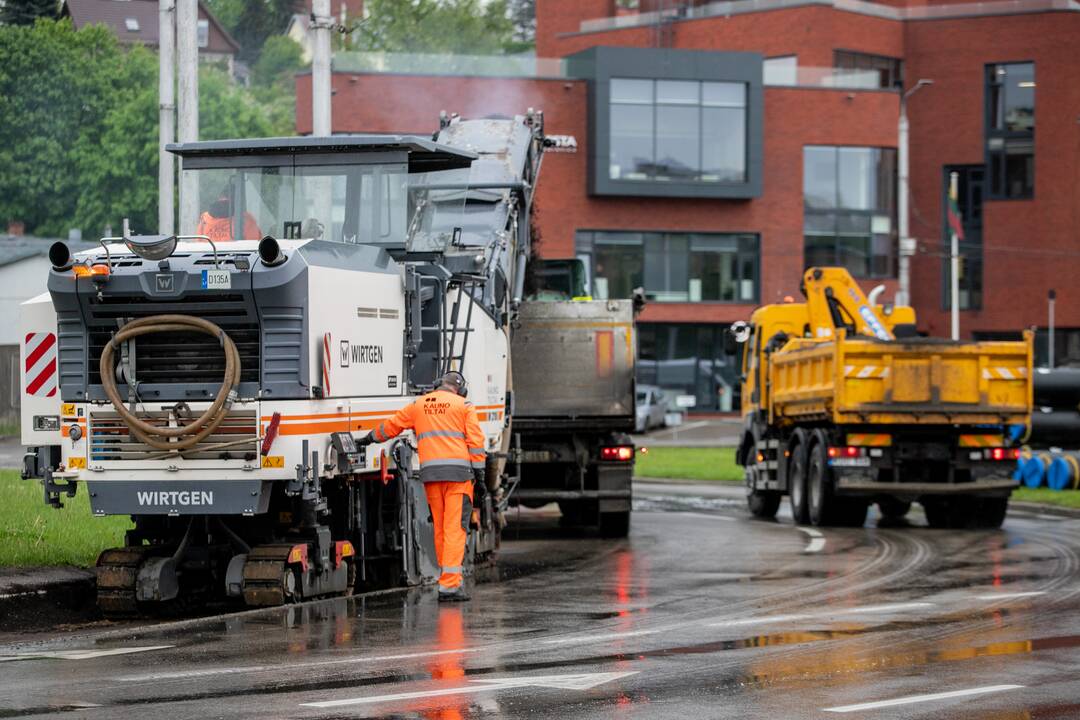 Prasidėjo Kauno pilies žiedinės sankryžos rekonstrukcija