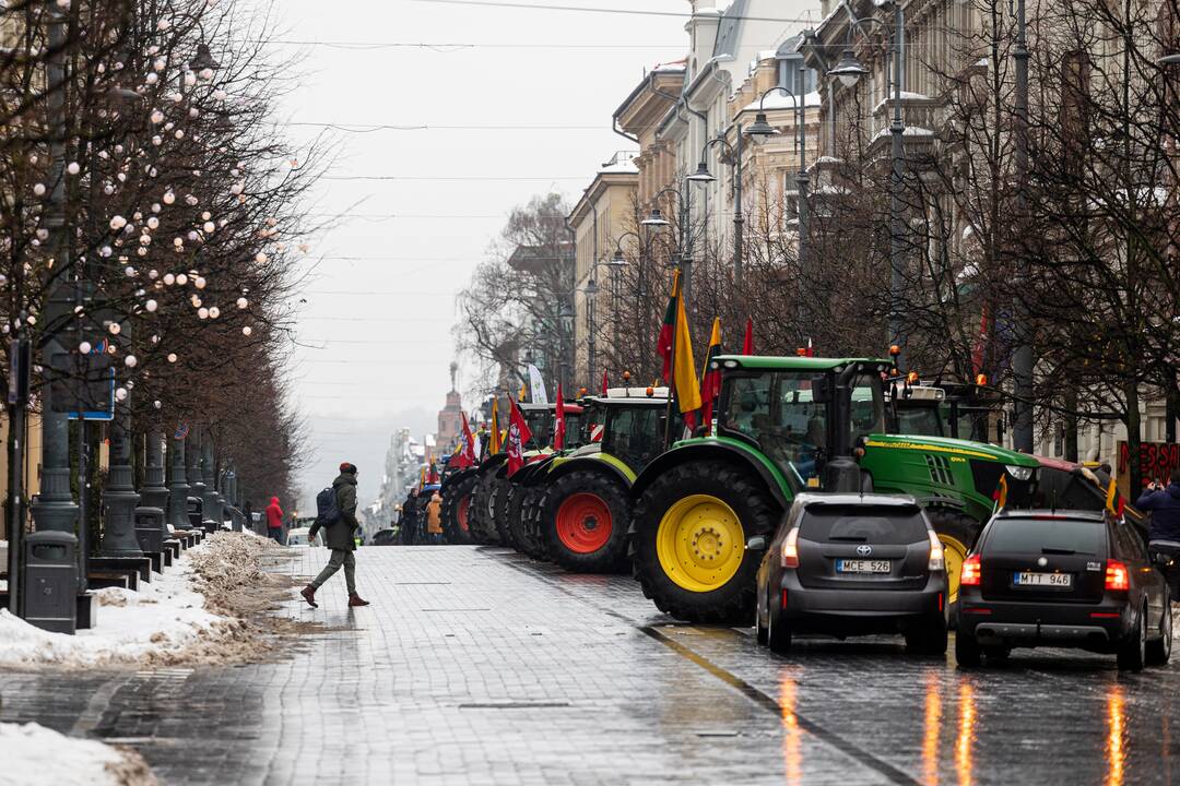 Protestuojantys ūkininkai Vilniuje