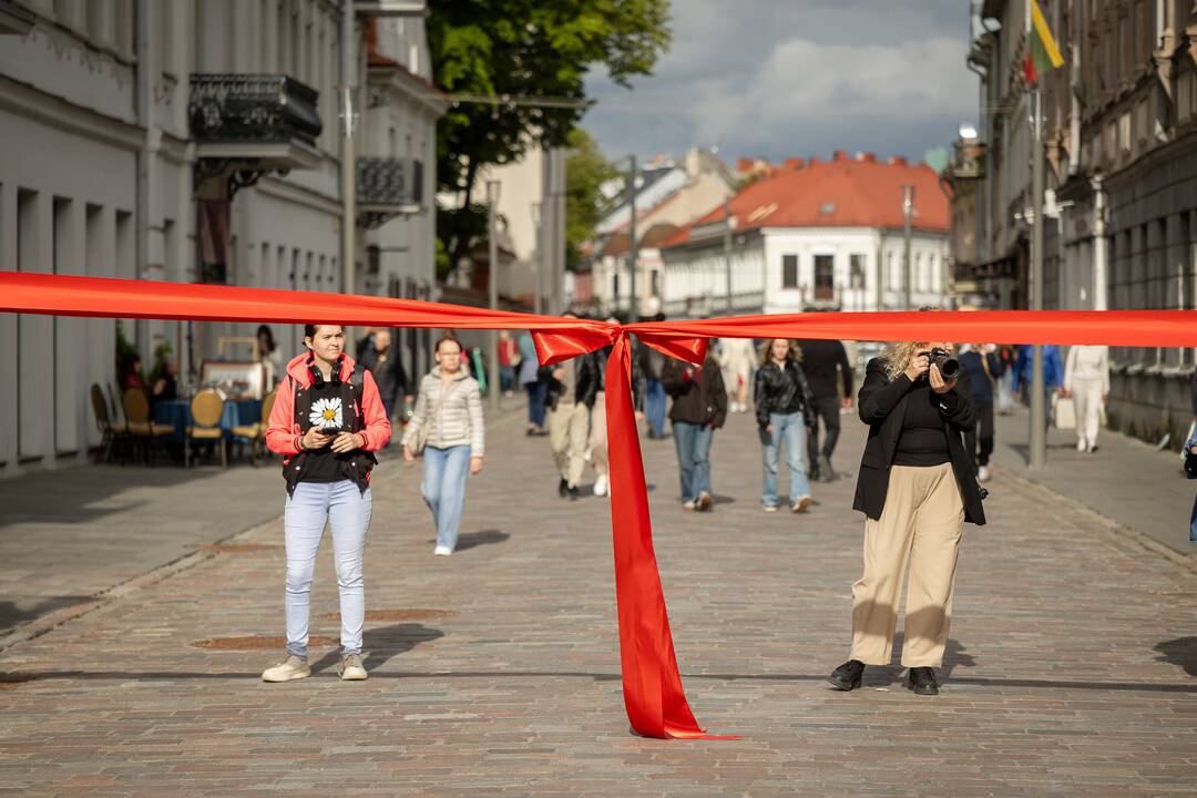 Šventinė kauniečių vakarienė Senamiestyje