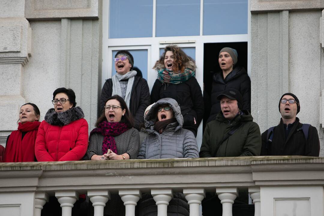 LMTA surengė protesto akciją „Šauksmas“