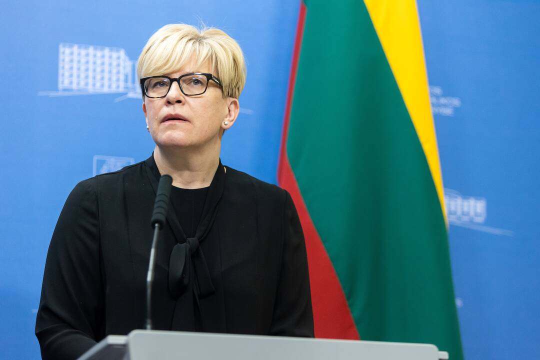 I. Šimonytės ir EK nario Th. Bretono spaudos konferencija