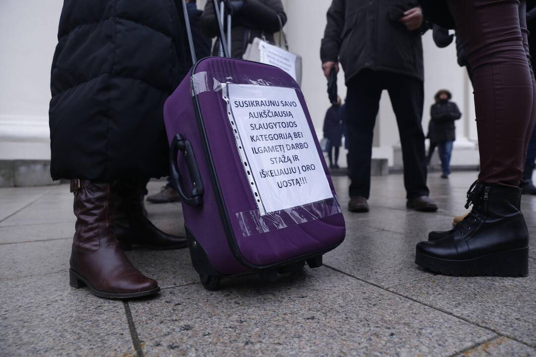 Medikų protesto akcija Vilniuje