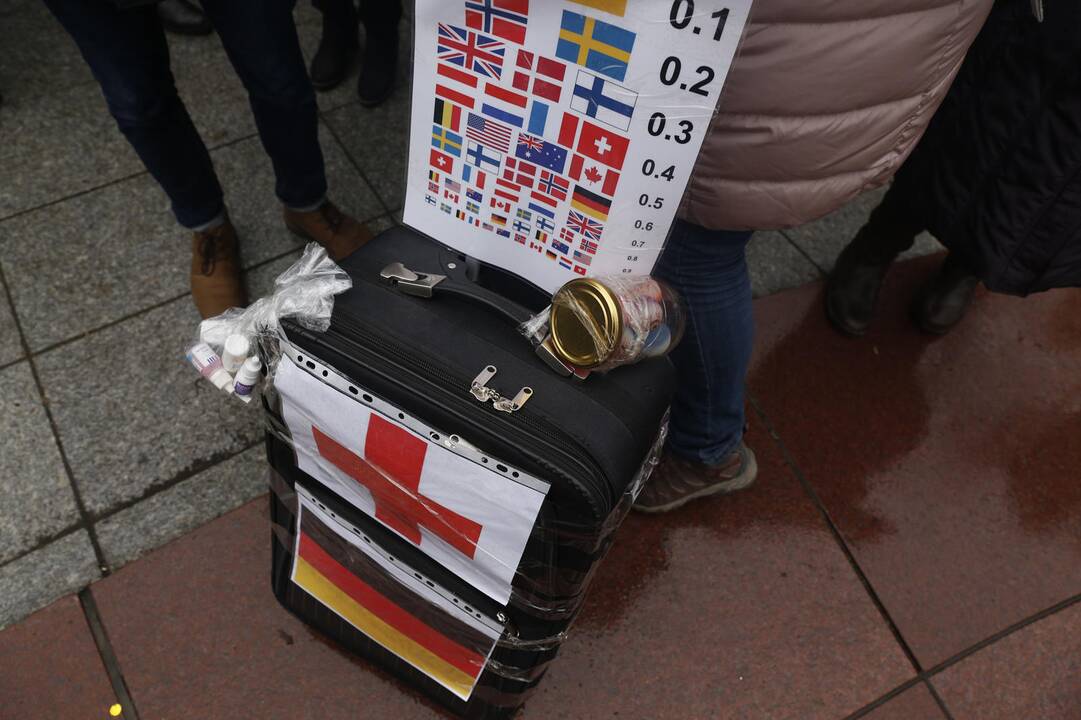 Medikų protesto akcija Vilniuje