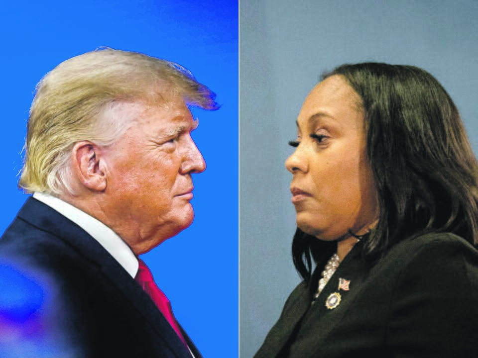 Dvikova: D. Trumpas ir jam iššūkį metusi prokurorė F. Willis.