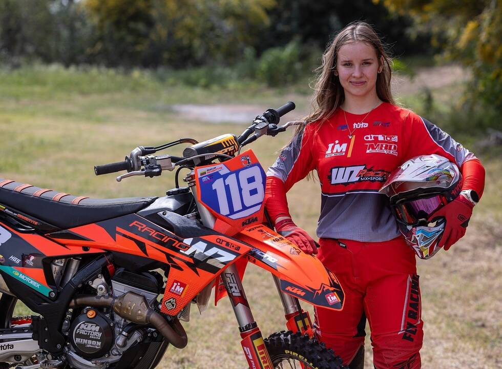 Europos motokroso trasose – aukštaitės vairuojamas KTM