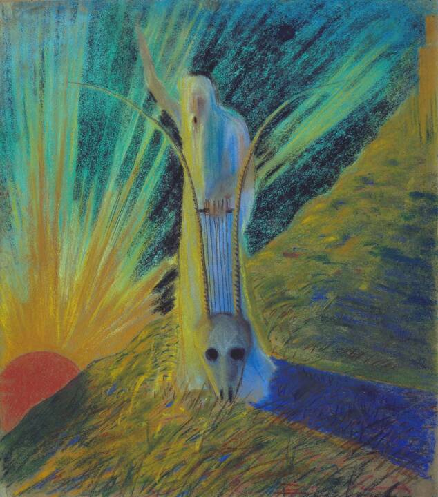 Mikalojus Konstantinas Čiurlionis. Rytas. 1903/4 m. Popierius, pastelė. 67,3 x 59 cm