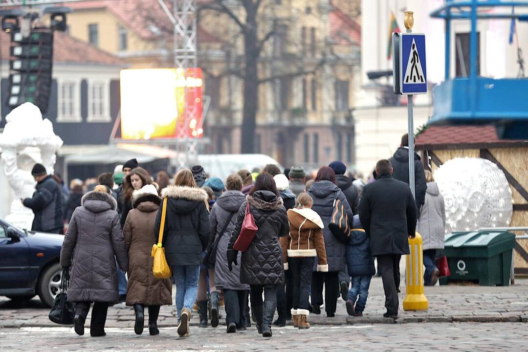 Kauno Rotušės aikštėje įžiebta Kalėdų eglė