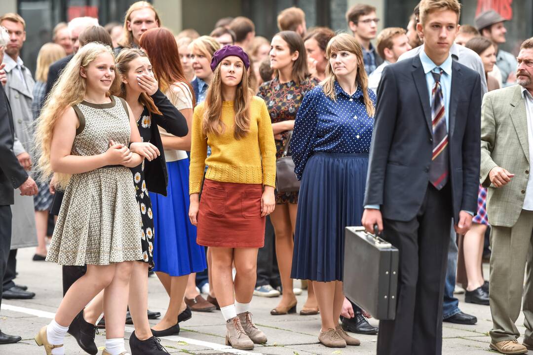 Filmo "Emilija" filmavimas Laisvės alėjoje