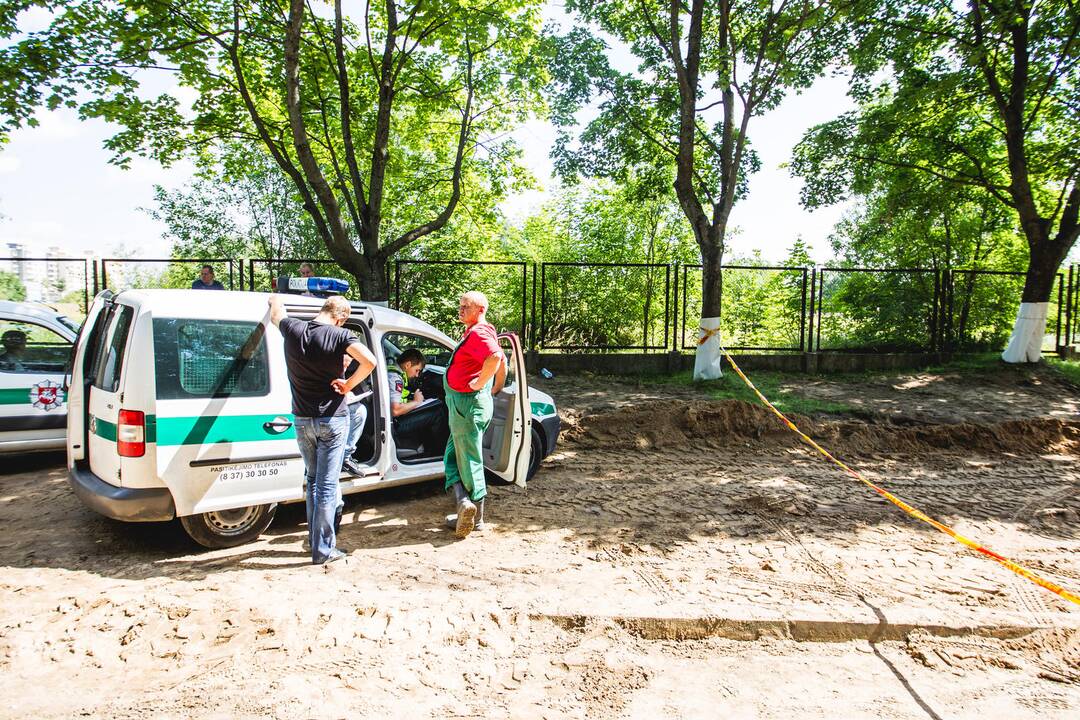 Prie Kauno klinikinės ligoninės darbininkai iškasė sprogmenį