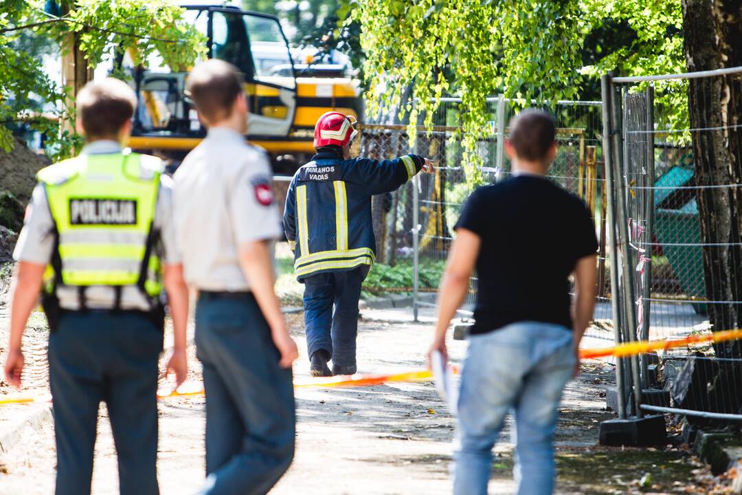 Prie Kauno klinikinės ligoninės darbininkai iškasė sprogmenį