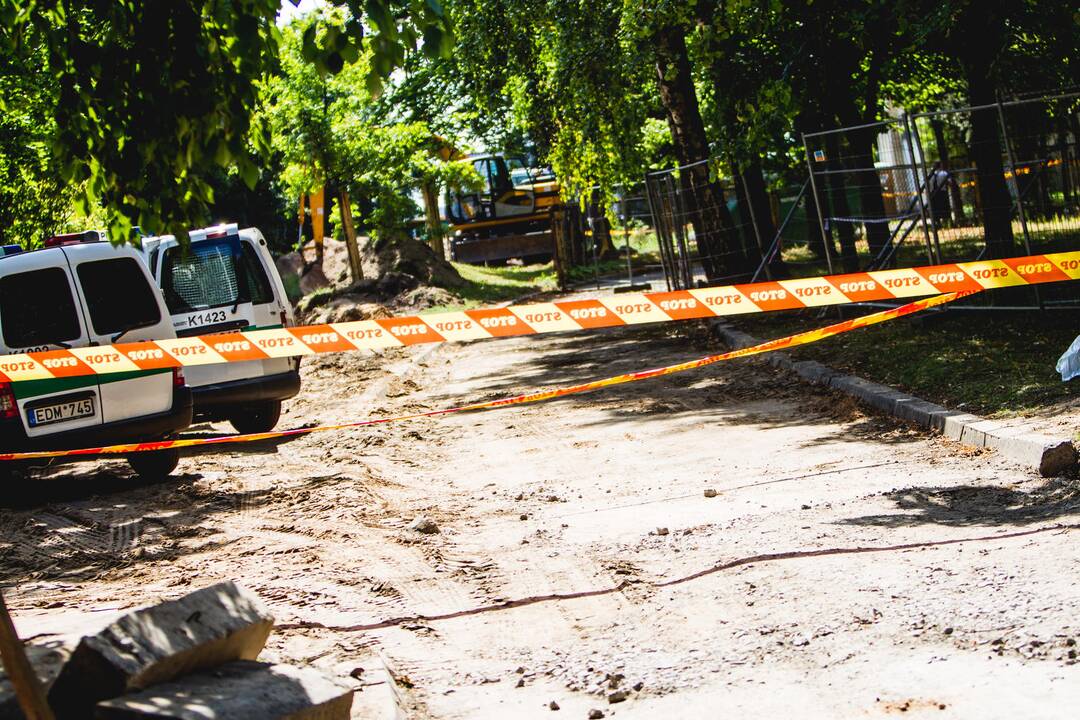 Prie Kauno klinikinės ligoninės darbininkai iškasė sprogmenį