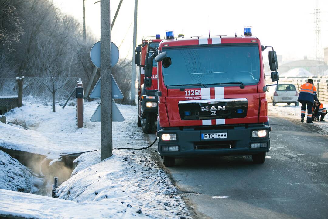 Gaisras L. Ivinskio gatvėje Kaune