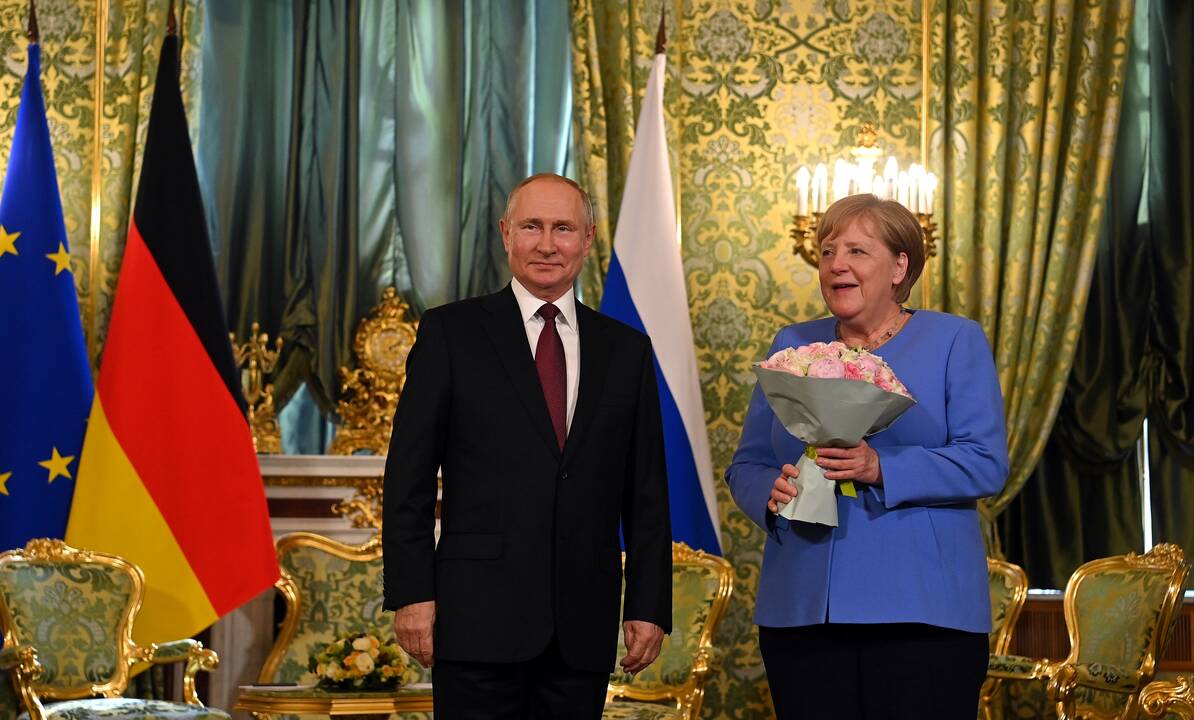 Vladimiras Putinas ir Angela Merkel