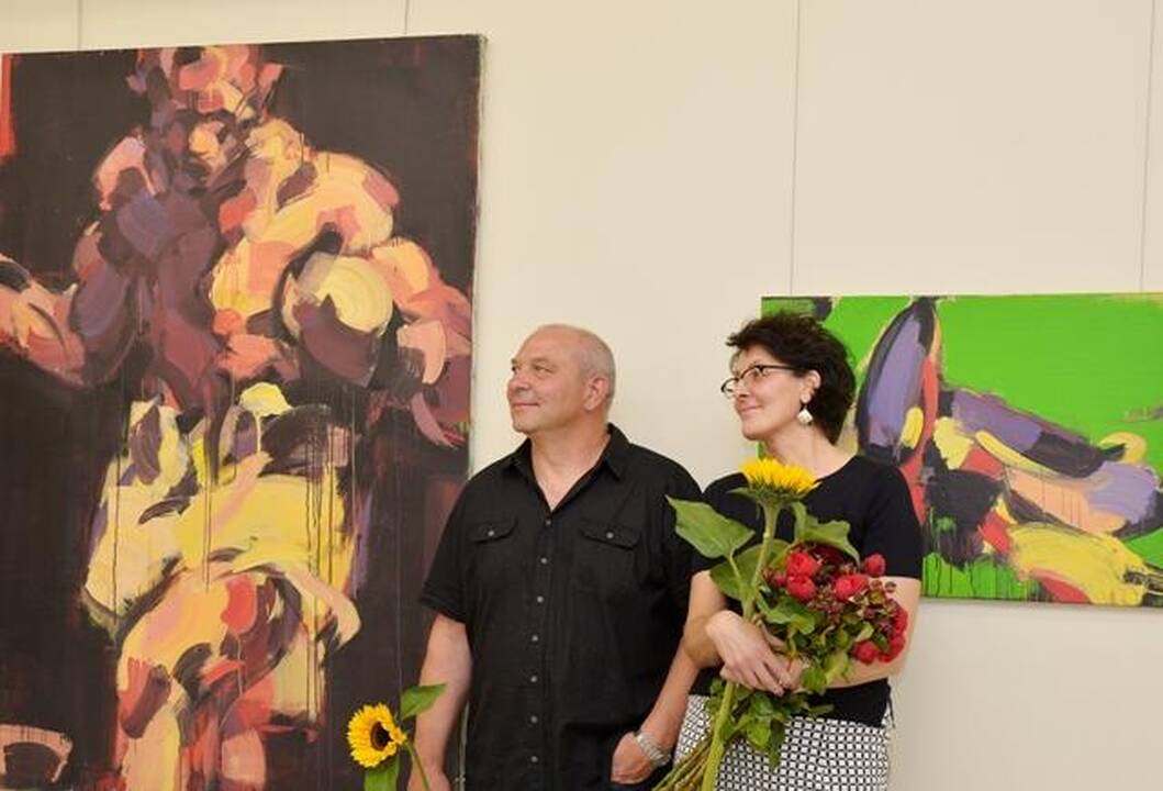 Proga: bendro gyvenimo 30-metis Irminą ir Virginijų Viningus inspiravo surengti bendrą tapybos parodą.