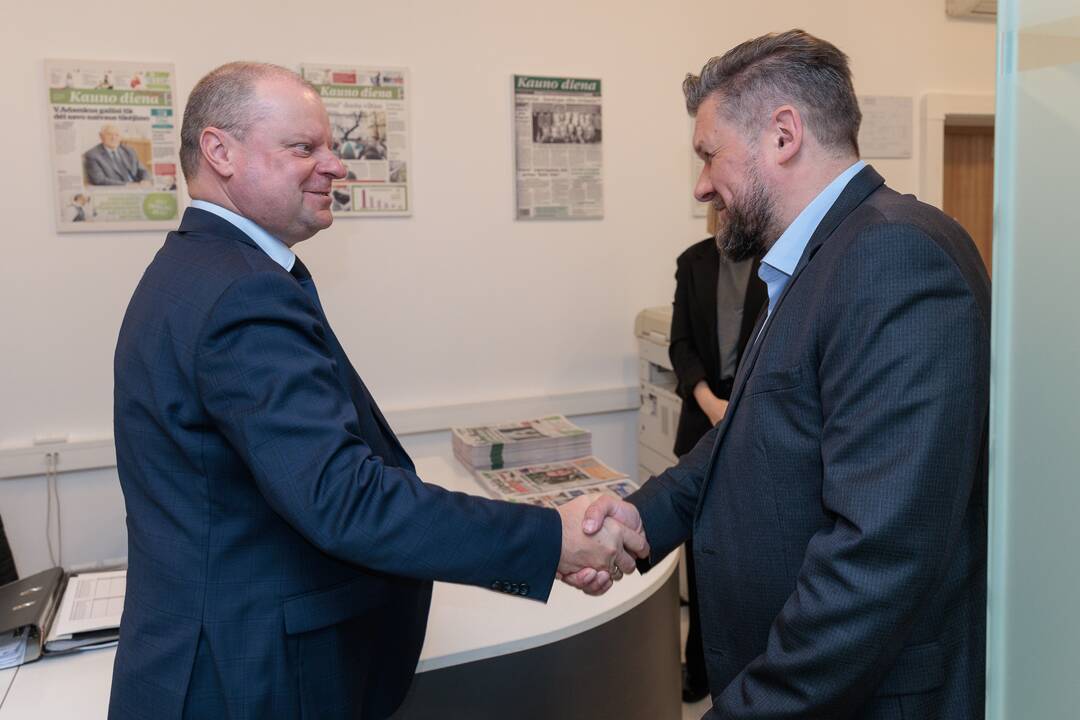 „Kauno dienos“ redakcijoje lankėsi Saulius Skvernelis