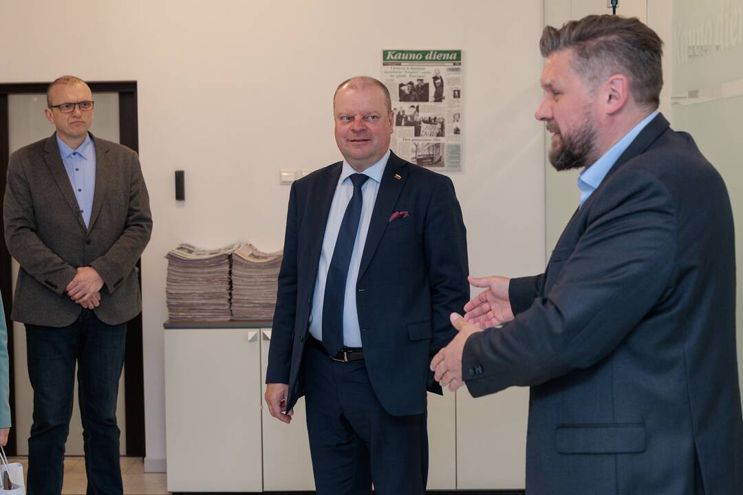 „Kauno dienos“ redakcijoje lankėsi Saulius Skvernelis