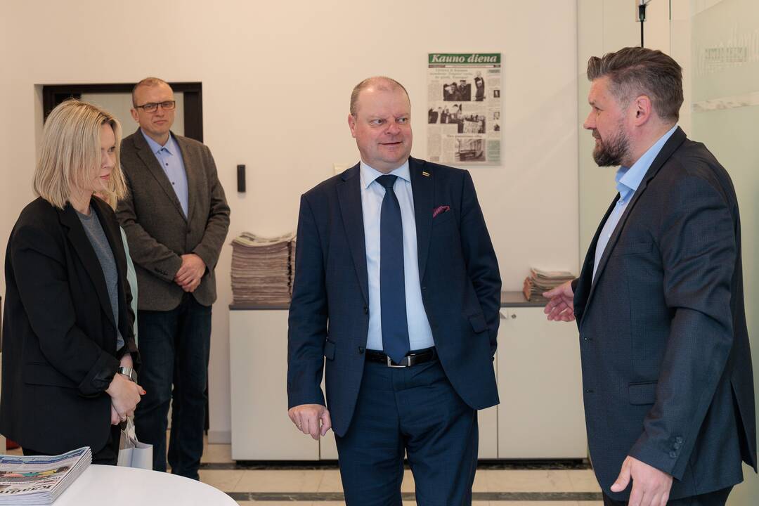 „Kauno dienos“ redakcijoje lankėsi Saulius Skvernelis