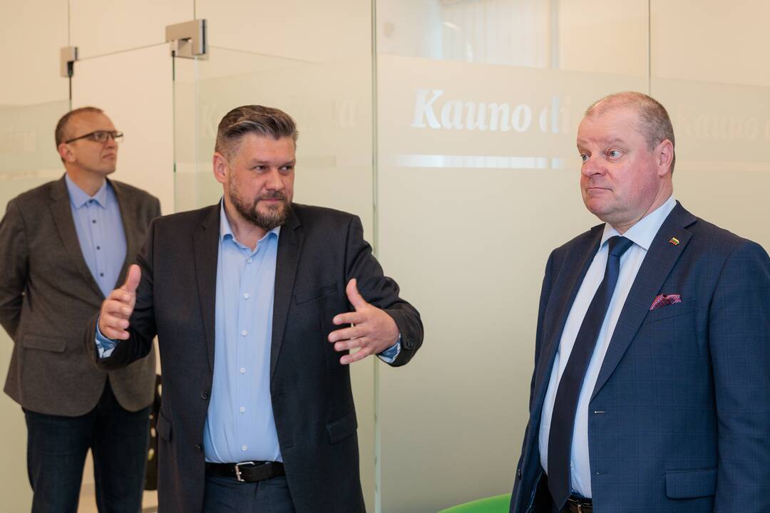 „Kauno dienos“ redakcijoje lankėsi Saulius Skvernelis