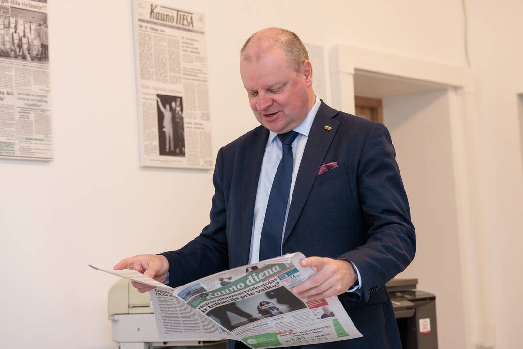 „Kauno dienos“ redakcijoje lankėsi Saulius Skvernelis