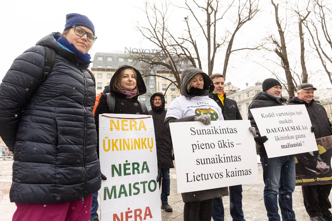 Pienininkų protestas prie Vyriausybės